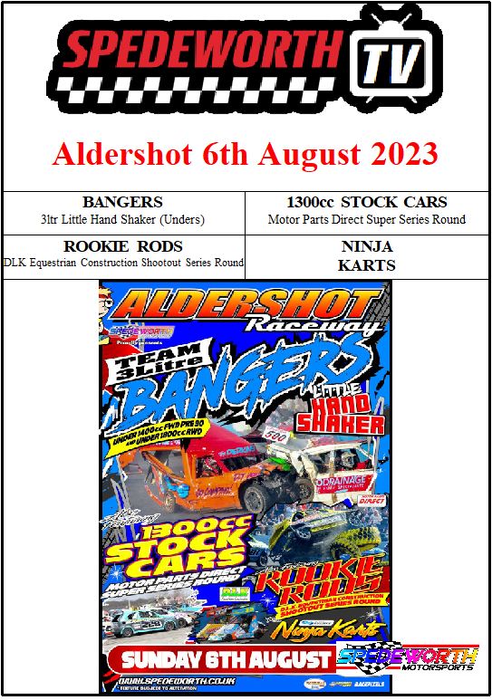 Aldershot 6th August 2023 Bangers 3ltr Little Hand Shaker