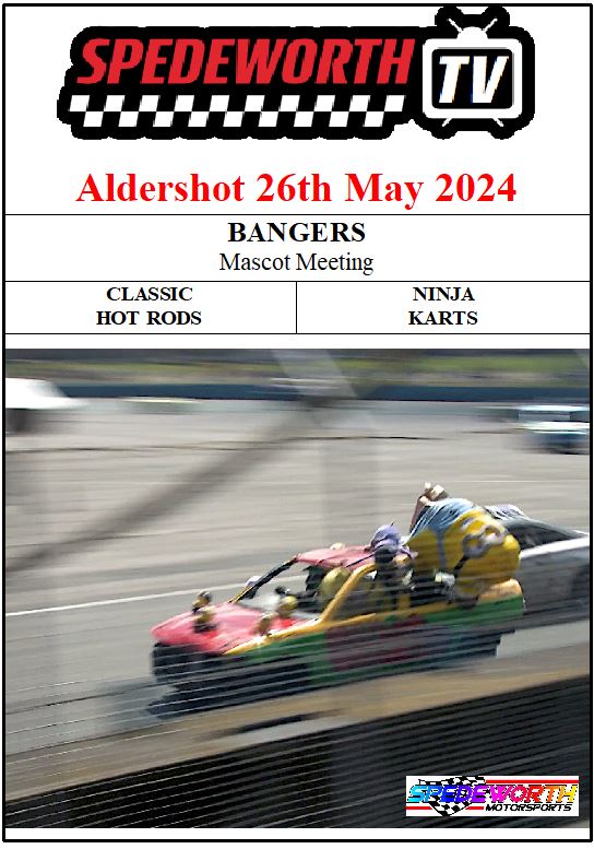 Aldershot 26th May 2024 Bangers Mascot Meeting